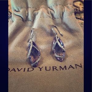 David Yurman Amethyst Drop Earrings w/Diamonds